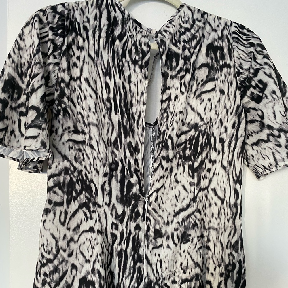 Topshop black and white animal print romper